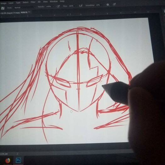 Sketching with a Wacom Cintiq Tablet